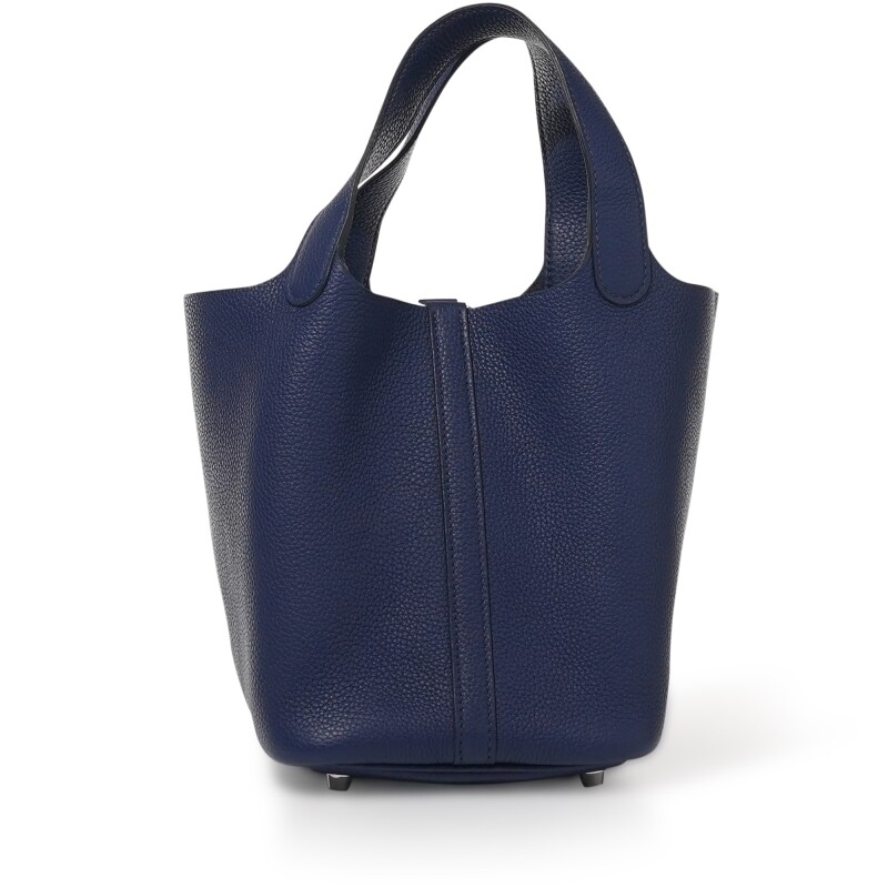 Hermès Bleu Saphir Maurice Picotin Lock 18 Palladium Hardware - Image 4